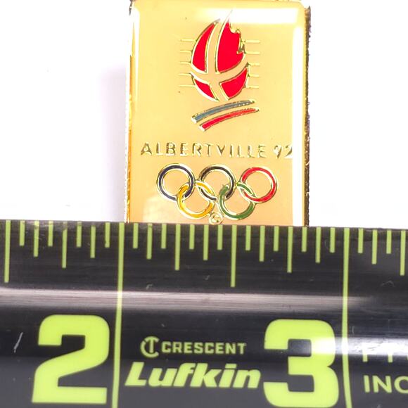 Vintage Olympic Albertville 1992 Coca-Cola Enamel Pinback Pin - Picture 4 of 4
